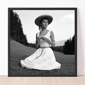 Audrey Hepburn Print Black and White Hepburn 1954 Photography Old Hollywood  Audrey Hepburn Wall Art
