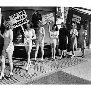 1947 Berkeley A History of Disobedience, Vintage Women Photo Poster Print Feminist Wall Art Black and White Photography Style 1- w/ border