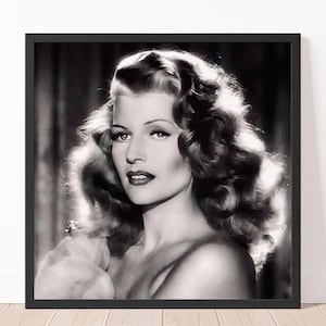Rita Hayworth black and white photo Hayworth in Gilda 1946 Classic Hollywood Wall Decor