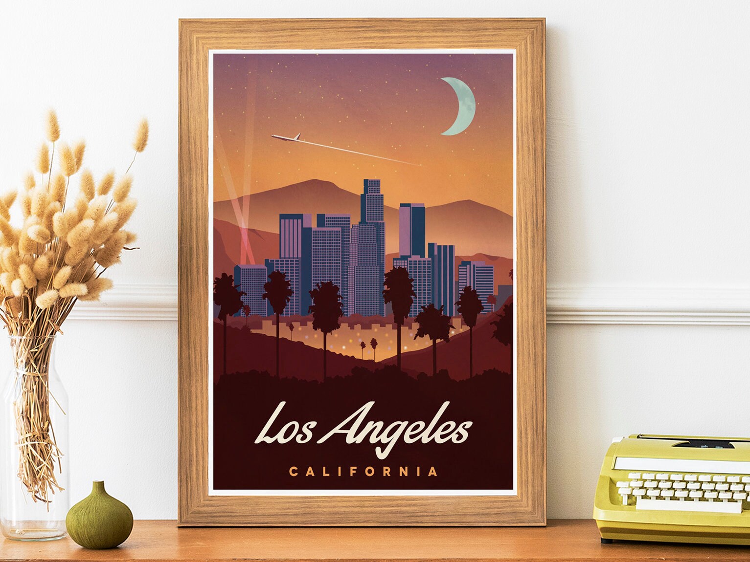 Los Angeles Travel Poster Los Angeles Print Travel Poster - Etsy