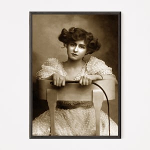 Vintage BSDM Photography Victorian Era Fetish  Woman with a Whip Photo Print