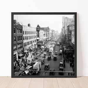 Old New York Photography Vintage Harlem Print Poster Black and White New York Photo