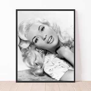 Vintage Jayne Mansfield Photo Print Old Hollywood Actress Poster Print