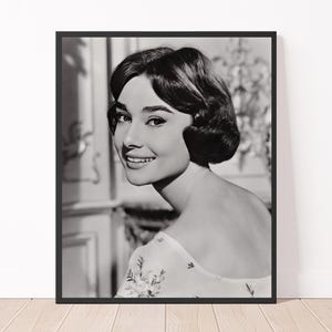 Audrey Hepburn Studio Portrait 1957 black&white Hepburn Photography Classic Old Hollywood Glamour Icon