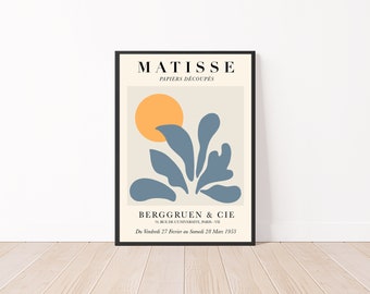 Henri Matisse Print Matisse Blue The Cut Outs Poster Matisse Modern Abstract Exhibition Poster