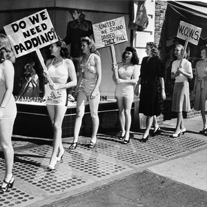 1947 Berkeley A History of Disobedience, Vintage Women Photo Poster Print Feminist Wall Art Black and White Photography Style 2- w/o border