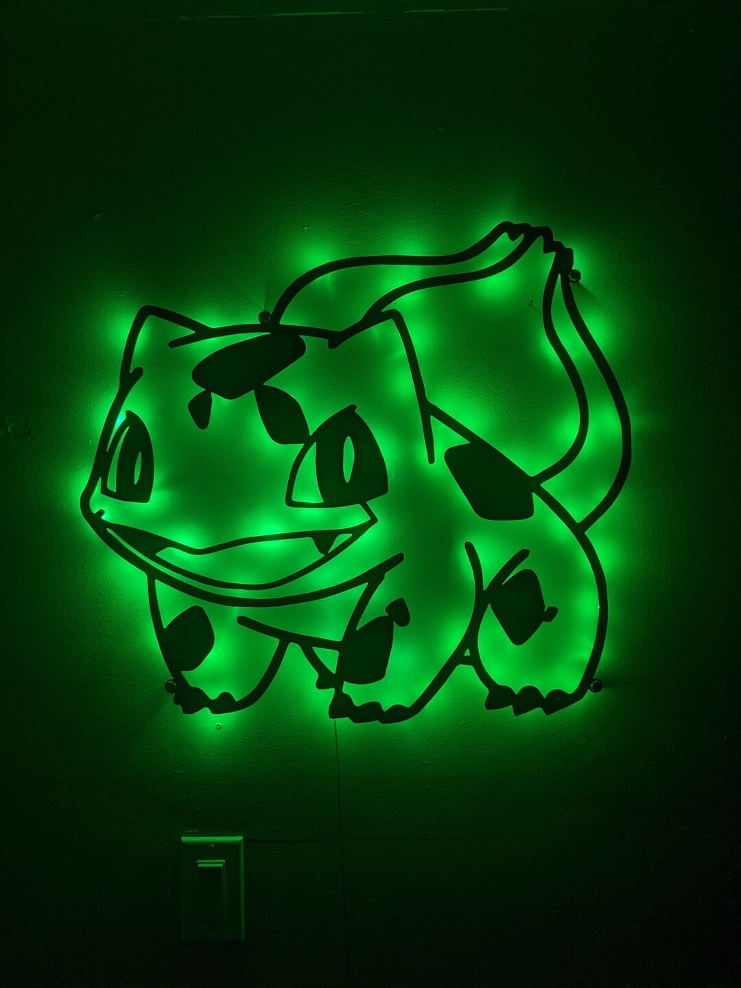 Custom Pokemon Bulbasaur RGB LED Lights Backlit Metal Wall Art Etsy