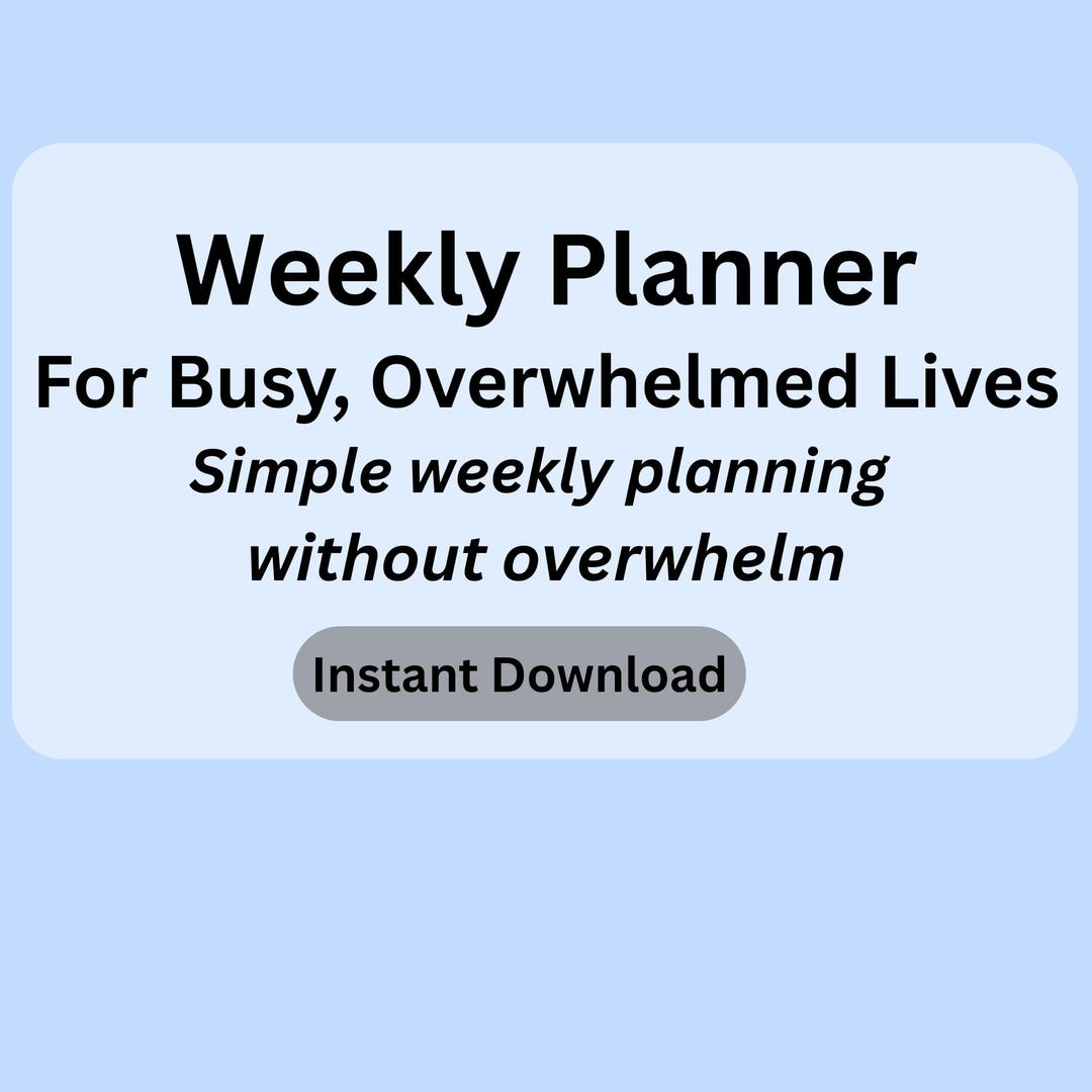 Weekly Planner Printable | Simple Weekly Plan | Minimal Planner | to Do ...