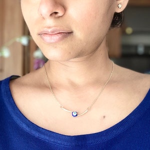 Evil Eye necklace, Dainty evil eye necklace, Protection necklace, Minimalist necklace