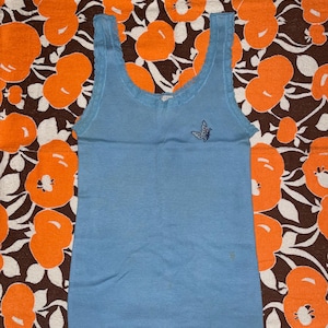 2000&#39;s Sky Blue Butterfly Tank Top