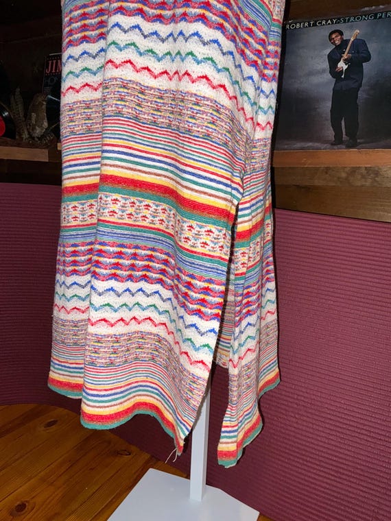 1970's Primary Colors Evolving Pattern Knitted Ha… - image 5