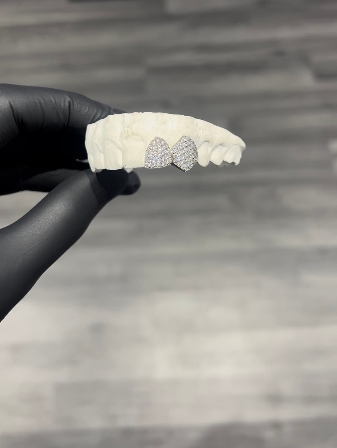 Custom Single Diamond Grillz Real Diamond Grillz Cz Etsy