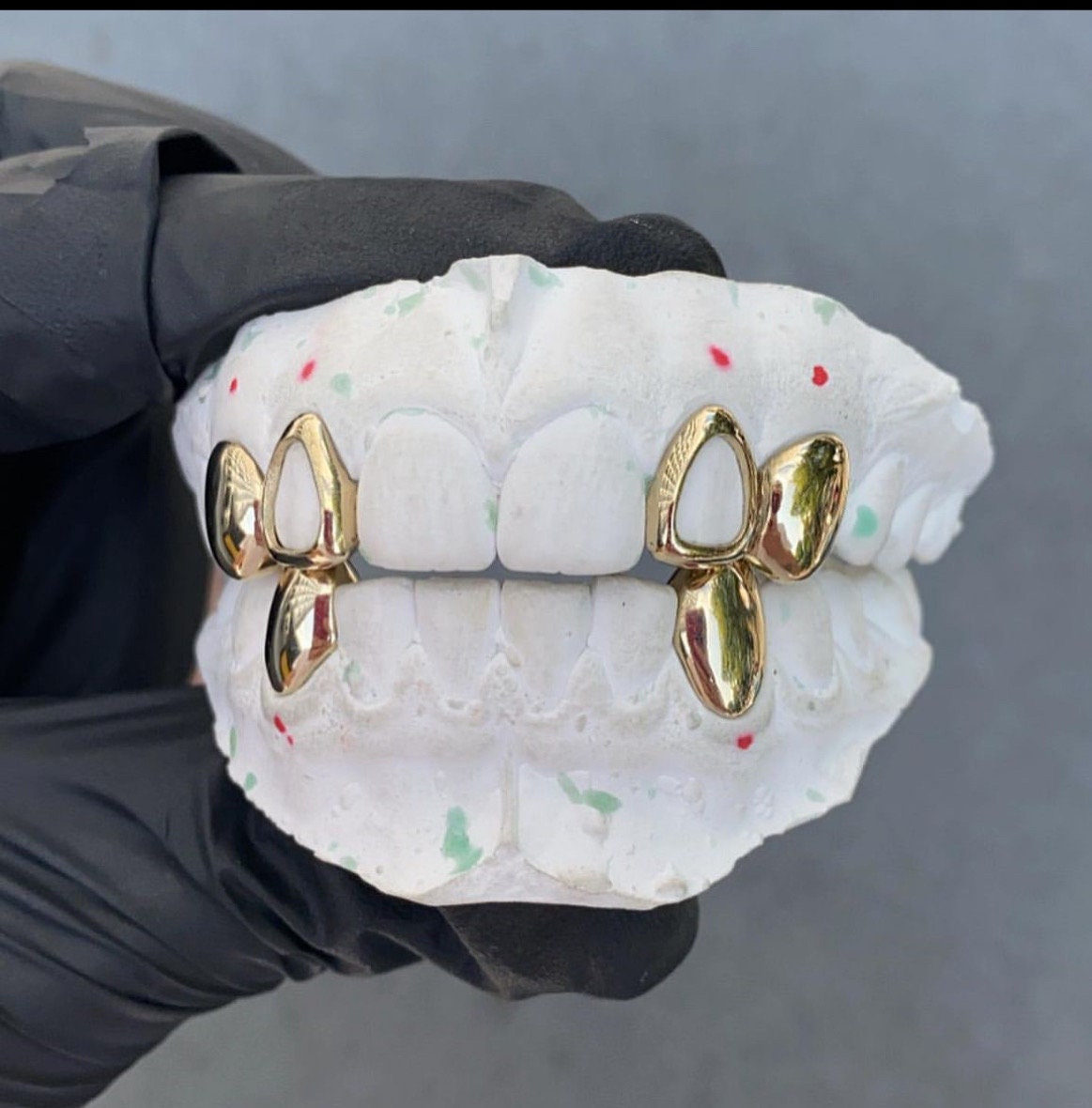 Custom Grillz Set Top 4 Bottom 2 Grillz Set Gold Tooth Etsy UK