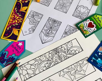 印刷可能なブックマークとギフトタグ 2ページのペーパークラフト PDF をすぐにダウンロード