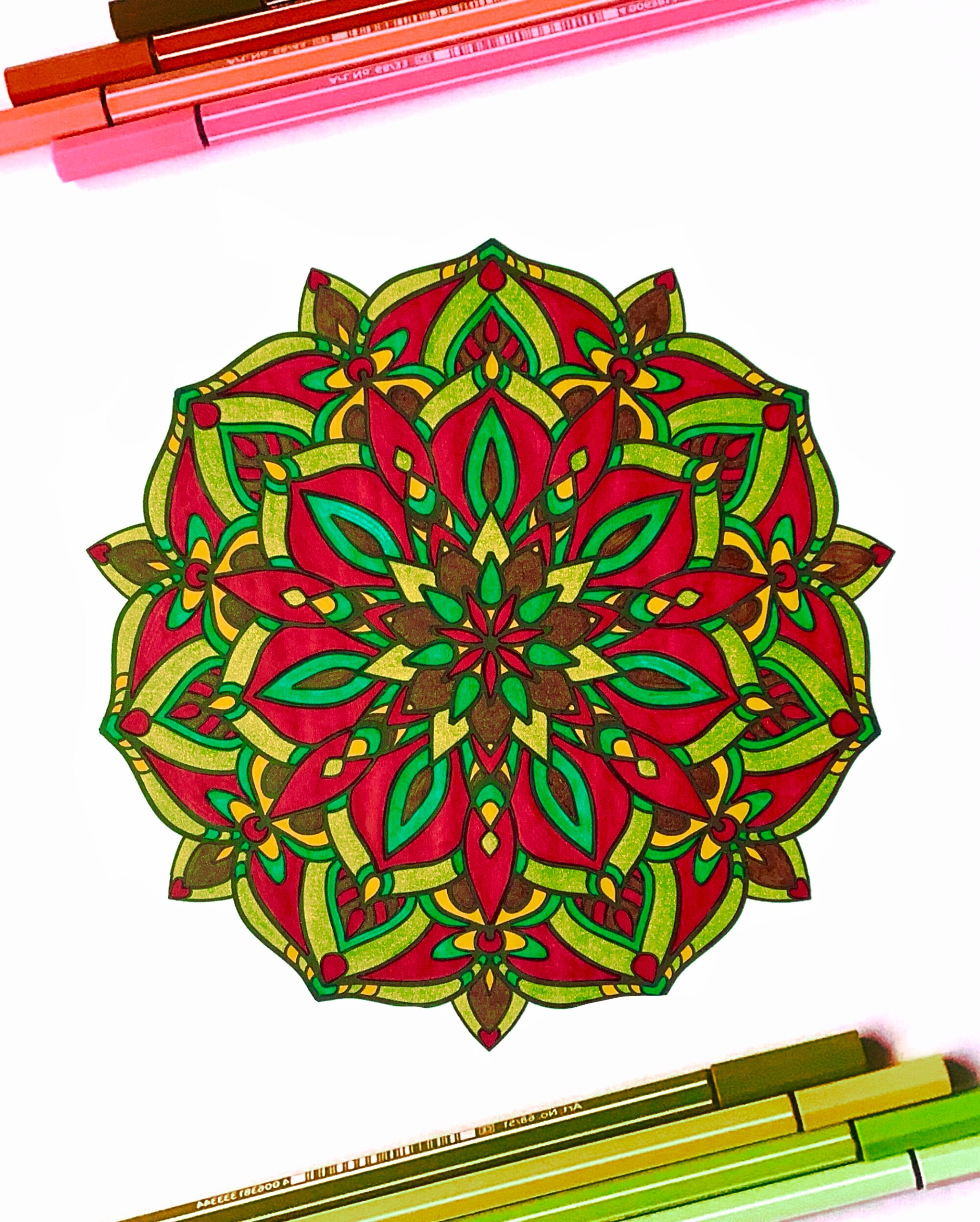 Printable 4 Mandala Coloring Pages Bundle PDF Kids Adults Instant ...