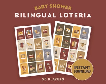 Baby Shower Bilingual Loteria *Instant Download* Potter Inspired – 50 players