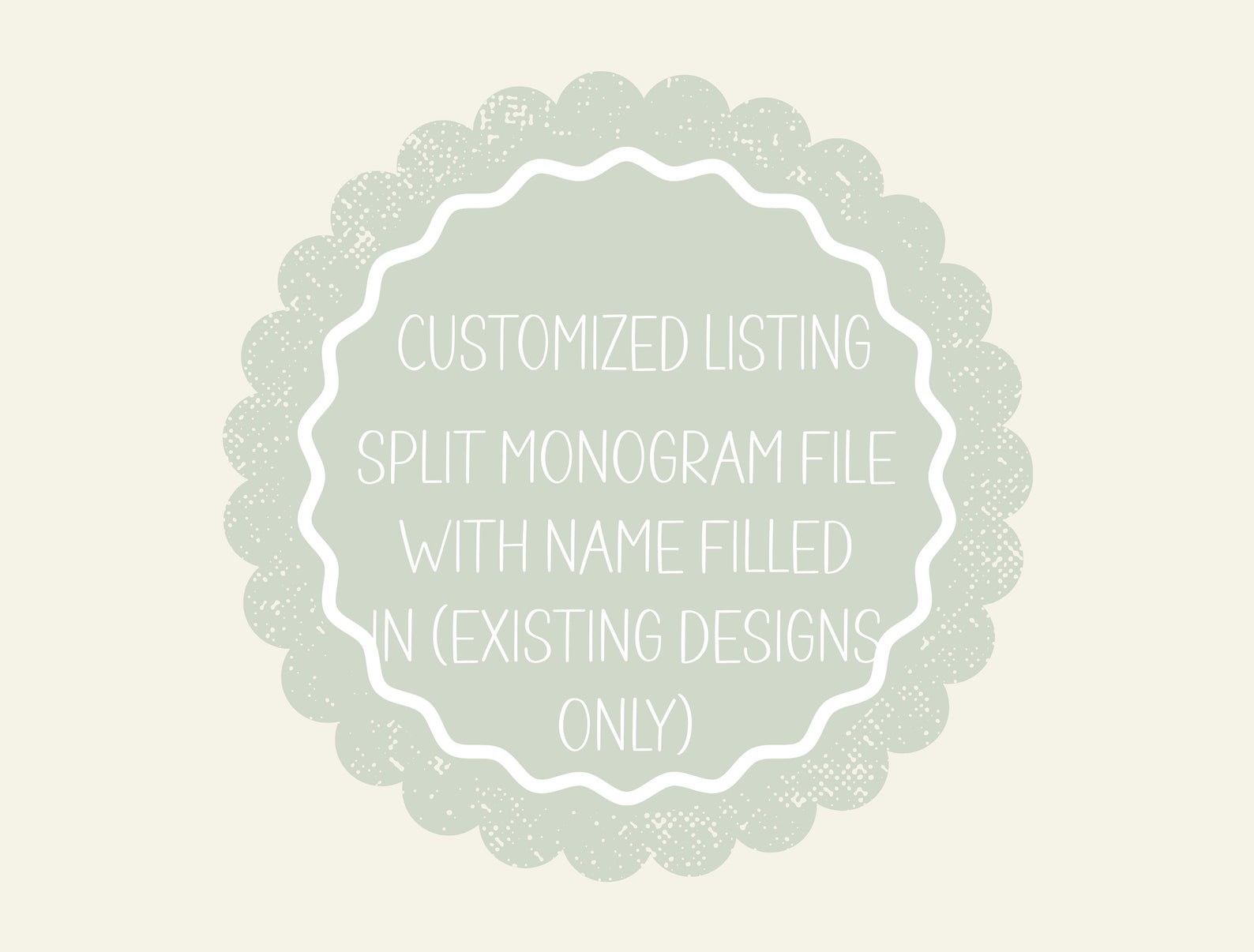 Split Monogram Custom File With Names Filled in - Choose From Any ...