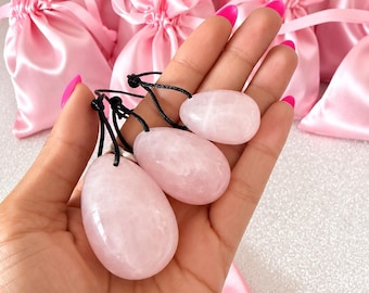 Rose Quartz Crystal Egg, Polished Pink Crystal, Meditation Stone, Self Love Crystal Gift, Small Medium Large or Set of 3