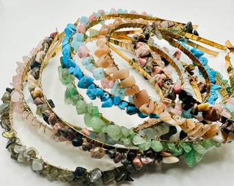 Crystal Headband - Rose Quartz, Green Aventurine, Morganite, Turquoise and many more!