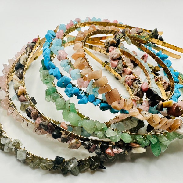 Crystal Headband - Rose Quartz, Green Aventurine, Morganite, Turquoise and many more!