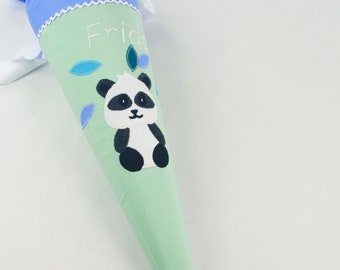 Cône d'école/cône de sucre panda, en tissu avec oreiller câlin