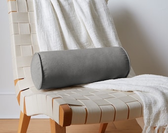 Indoor/Outdoor Bolster Pillow, Outdura Steel