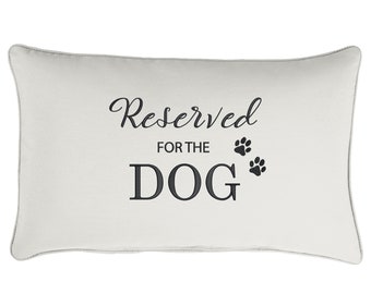 Sunbrella Reserved for the Dog Embroidered Pillow Indoor/Outdoor 13 x 20