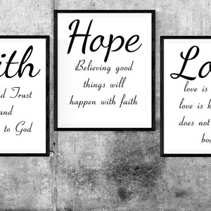 Faith Hope Love Digital Print