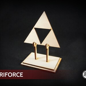 Triforce - Carved Wooden Decorative Symbol; Zelda