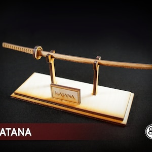 Katana - Carved Wooden Decorative Sword; Samurai; Ninja