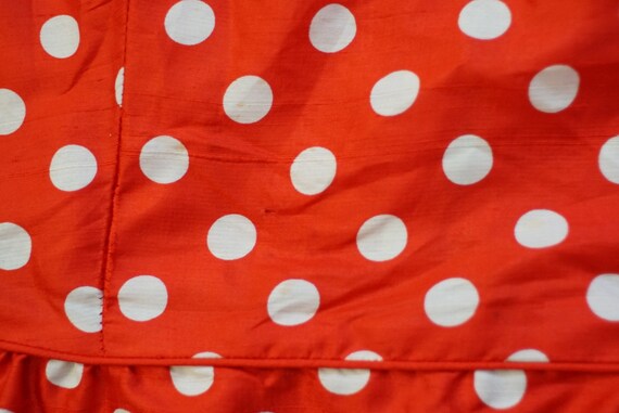 Vintage Silk XS Polka Dot Dress - image 7