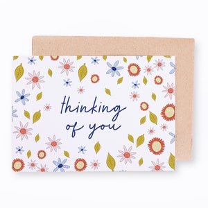 Carte florale pensant à vous