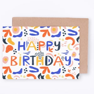Tarjeta de cumpleaños colorida