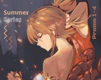 Yoimiya custom made card art collection Digital illustration