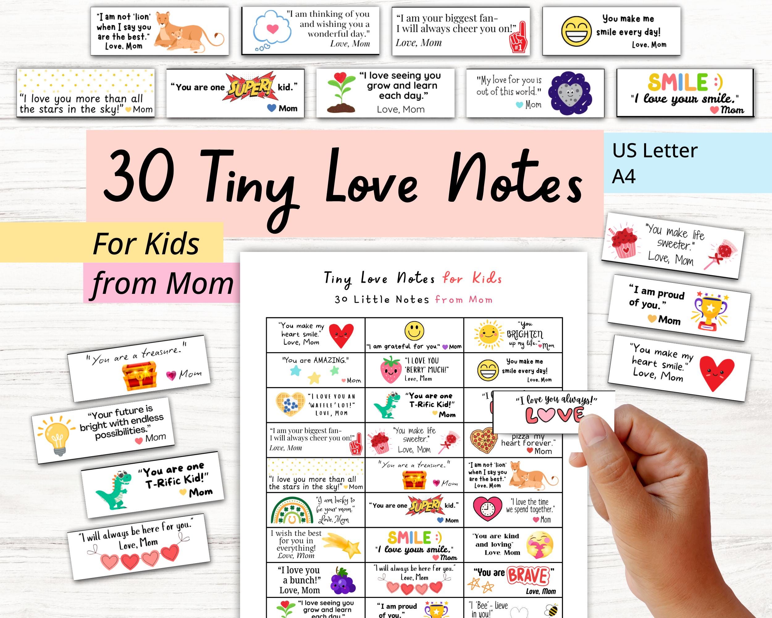 Love Notes for Kids | Tiny Love Notes From Mom | 30 Little Love