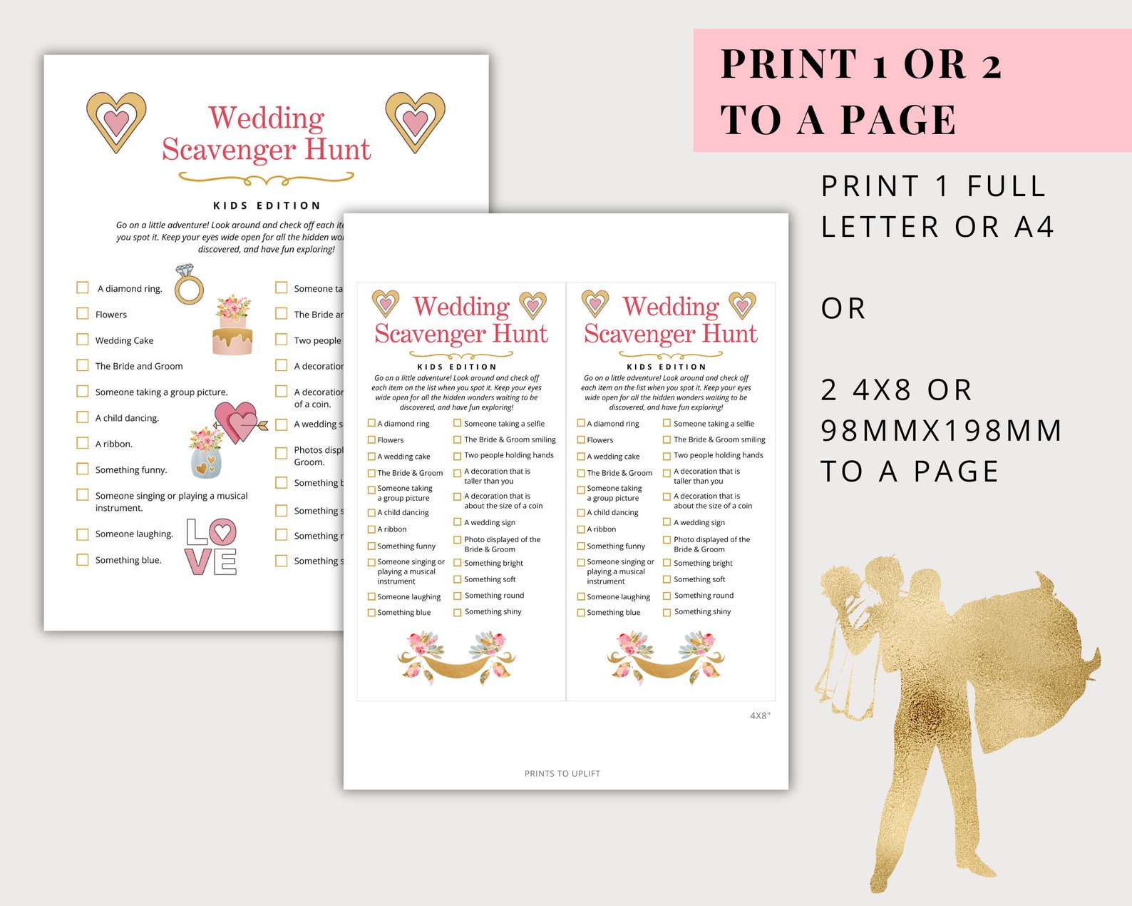 Wedding Scavenger Hunt for Kids | Kids Edition 6 and Older | Junior ...