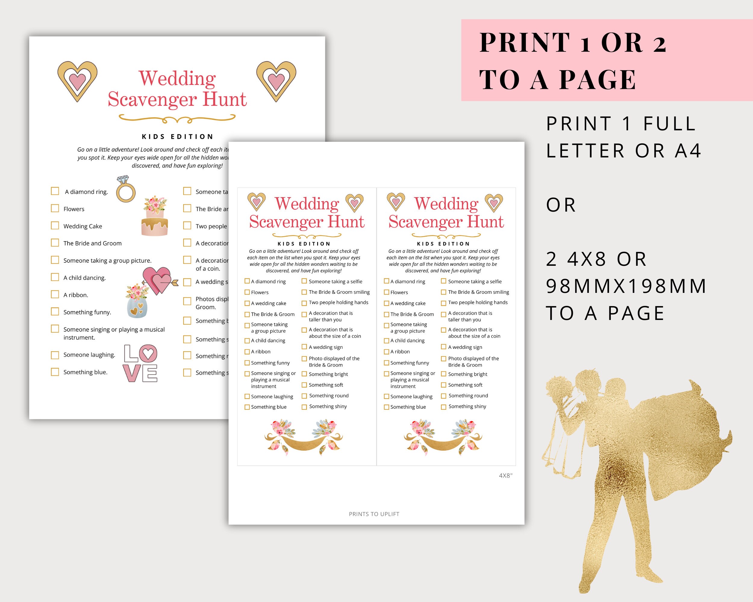 Wedding Scavenger Hunt for Kids | Kids Edition 6 and Older | Junior ...