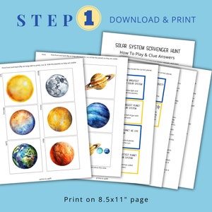 Space Scavenger Hunt | Printable | Solar System Game for Kids | Great ...
