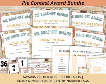 Pie Contest Printables, Pie Baking Contest Score Cards, Printable Pie ...
