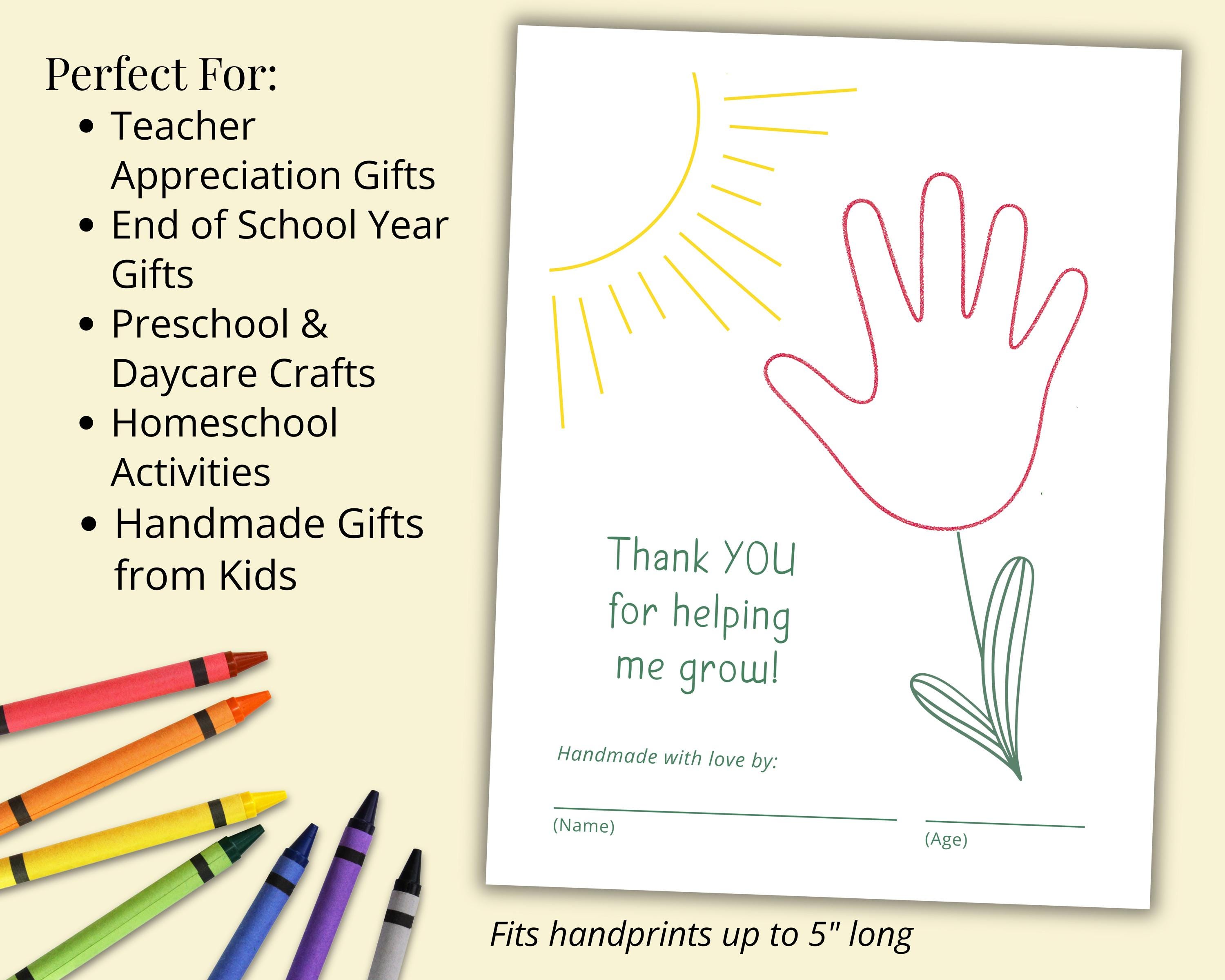 Teacher Appreciation Handprint Craft Printable | Thank You for Helping ...