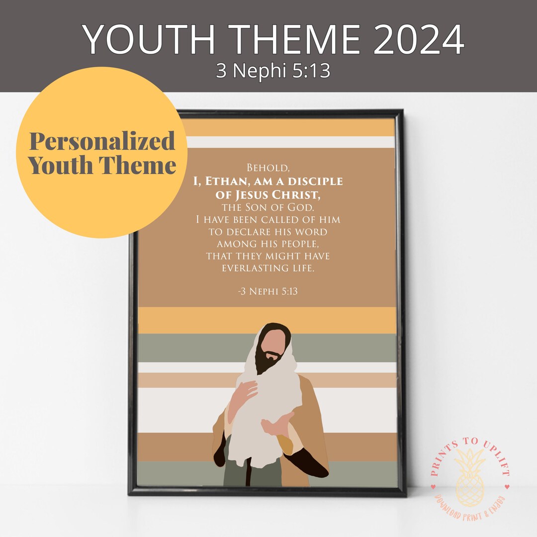 Personalized 2024 Youth Theme Poster, I Am a Disciple of Jesus Christ