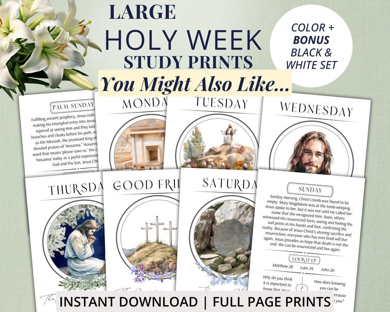Holy Week Cards LDS | Scripture Cards for Easter Week | Great for ...