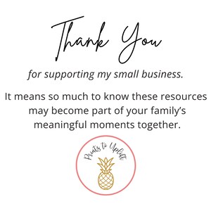 Thank you for supporting my small business, Prints to Uplift.