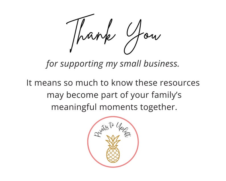 Thank you for supporting my small business, Prints to Uplift.