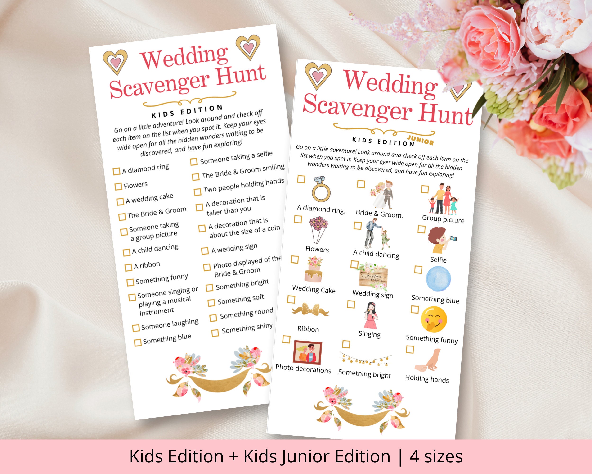Wedding Scavenger Hunt for Kids | Kids Edition 6 and Older | Junior ...