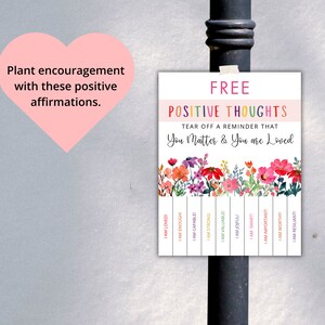 Plant encouragment with these positive affirmations for kids, teens, and adults.