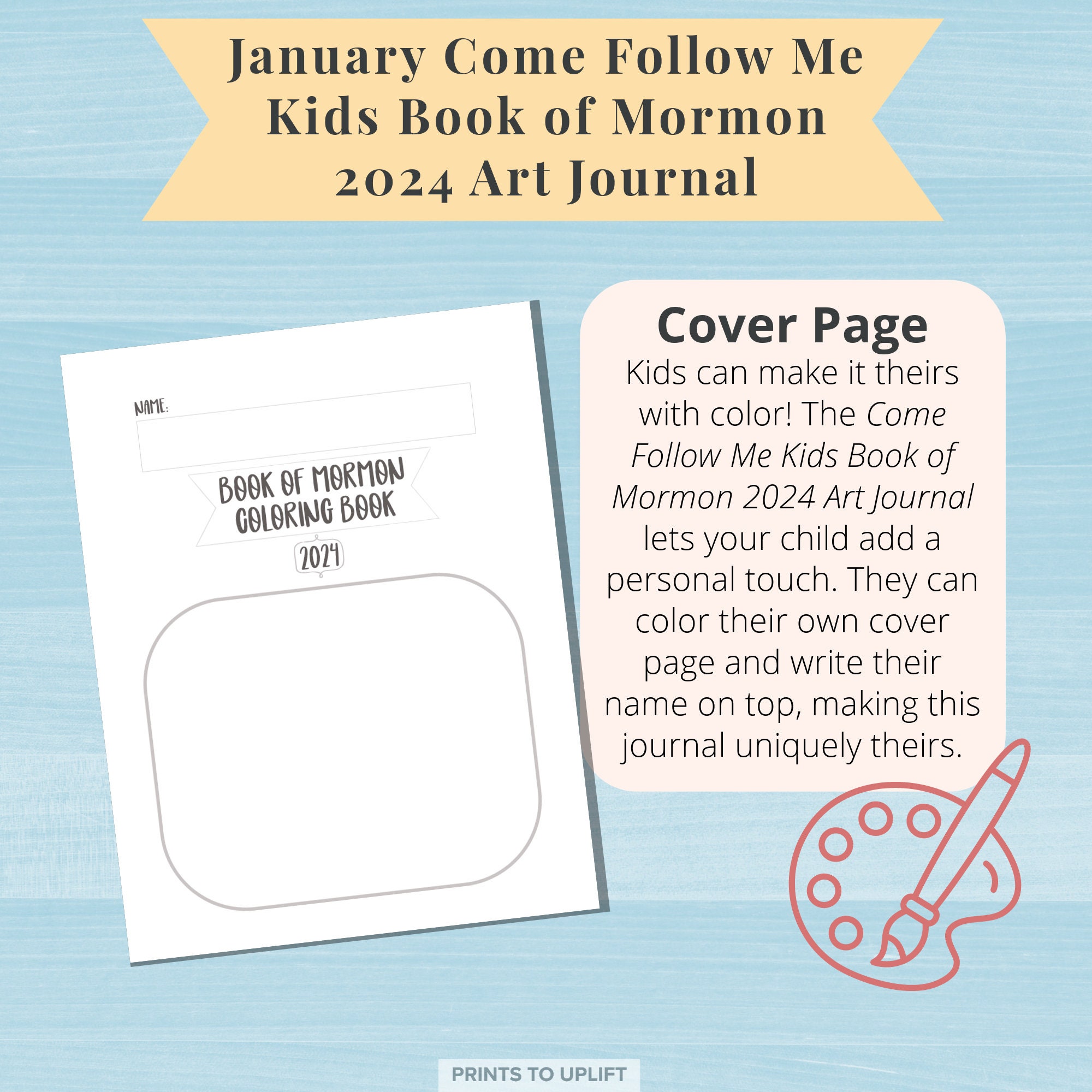 January Come Follow Me Kids Book of Mormon Art Journal 2024, Printable ...