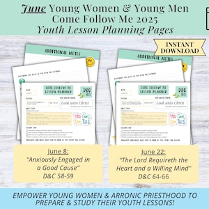 June Young Women and Aaronic Priesthood 2025 Lesson Planning Guide | Come Follow Me lessons | Doctrine and Covenants | D&C | LDS Youth