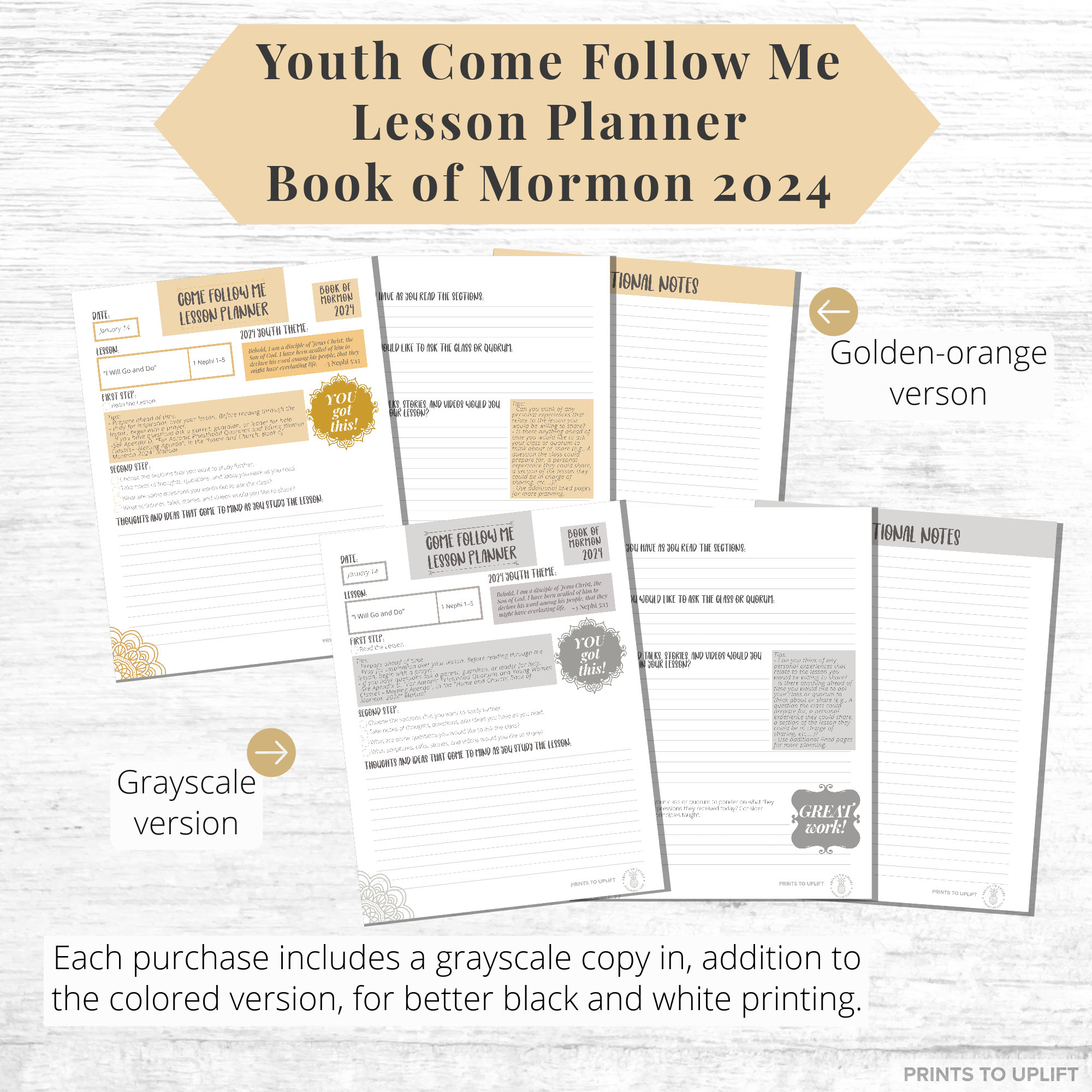 Come Follow Me Youth Lesson Planner 2025 Book of Mormon Young Women