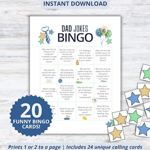 Papa BINGO | Vatertag, Familientreffen, Familienspielenacht | Papa scherzt | Sofortdownload | PDF | Druckbares Bingo Spiel | Familienaktivität